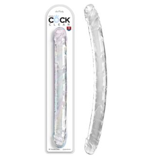 King Cock 18" Double Dildo - Clear